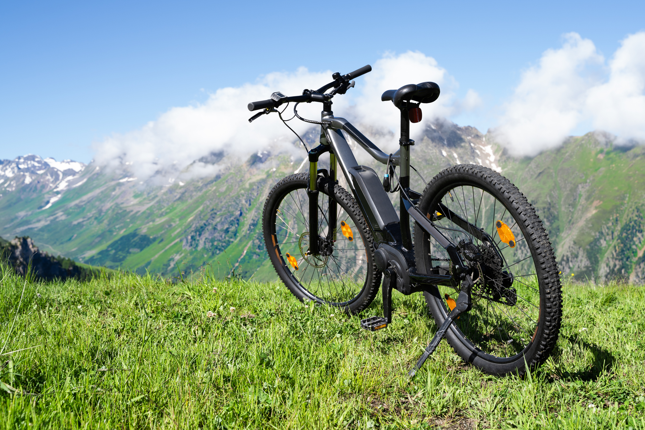 E bike in mountain landscape Photo AndreyPopov