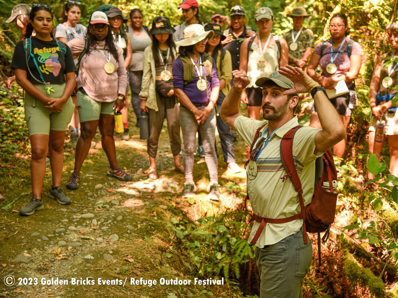 Kurt Hellmann during his workshop in harnessing backpacking skills.
